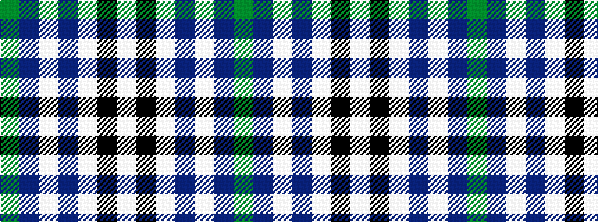 idealised woven sample of pattern GBWBWKW