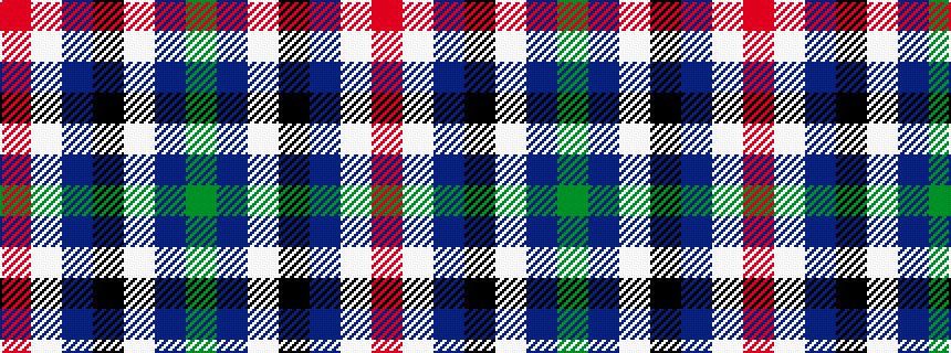 idealised woven sample of pattern GBWKBWR