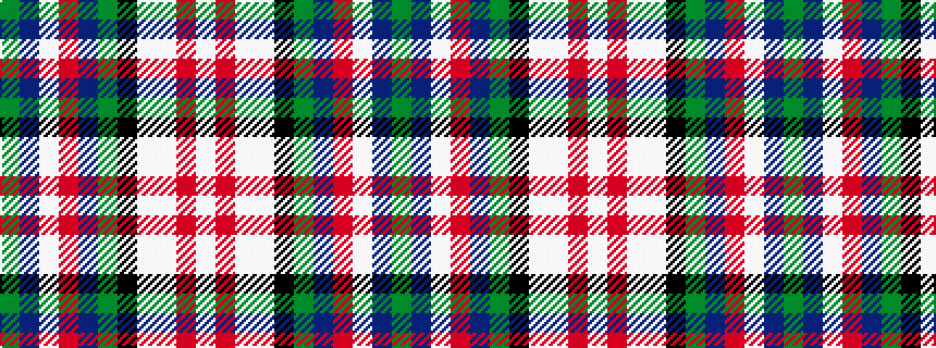 idealised woven sample of pattern GBWRBGKWWRW