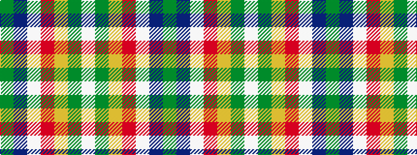 idealised woven sample of pattern GBWRYGW