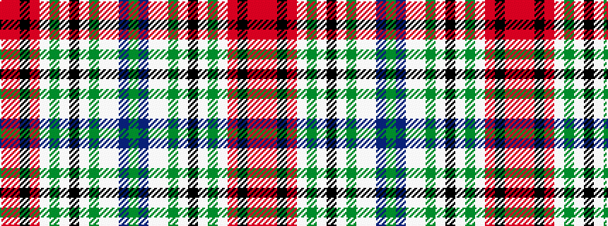 idealised woven sample of pattern GBWWGWKWGWRKRR