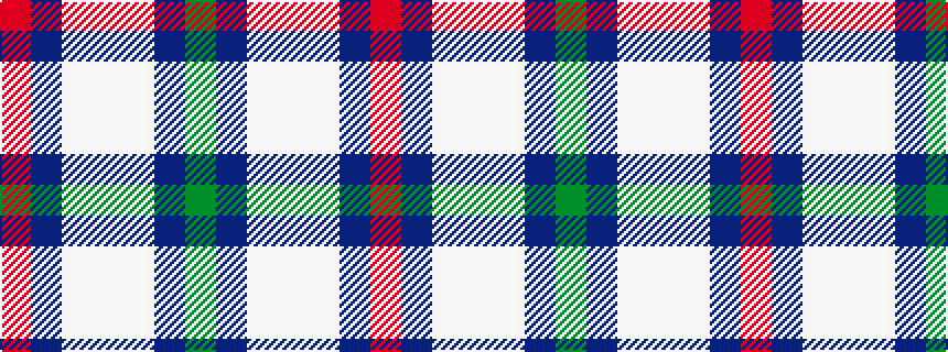 idealised woven sample of pattern GBWWWBR