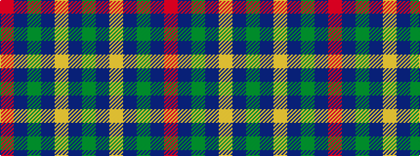 idealised woven sample of pattern GBYBGBR