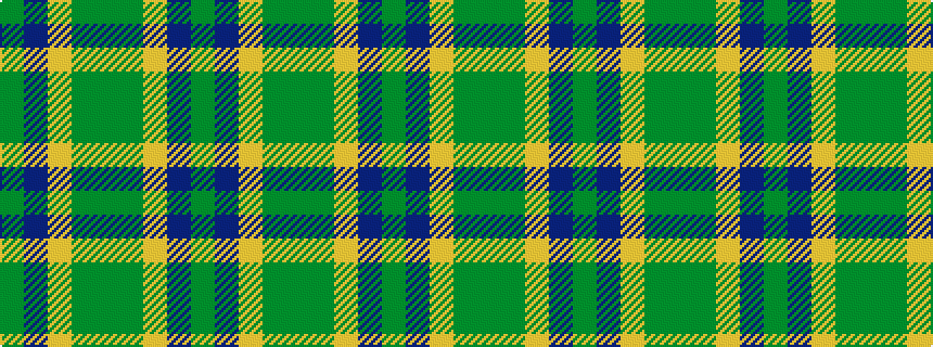 idealised woven sample of pattern GBYGGGYBG