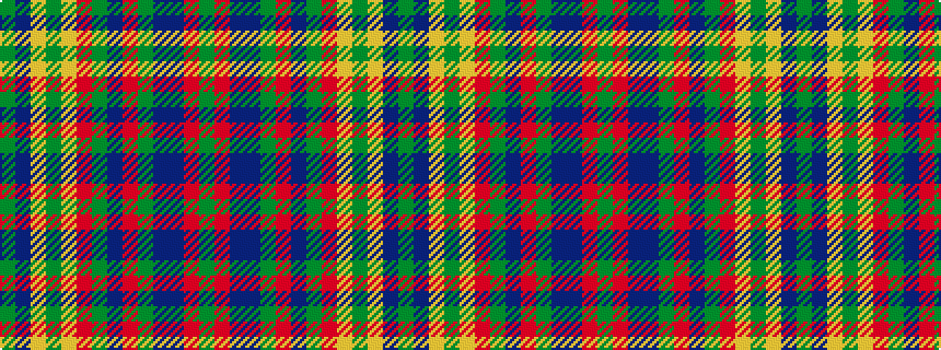 idealised woven sample of pattern GBYGYRGBRGBBRG