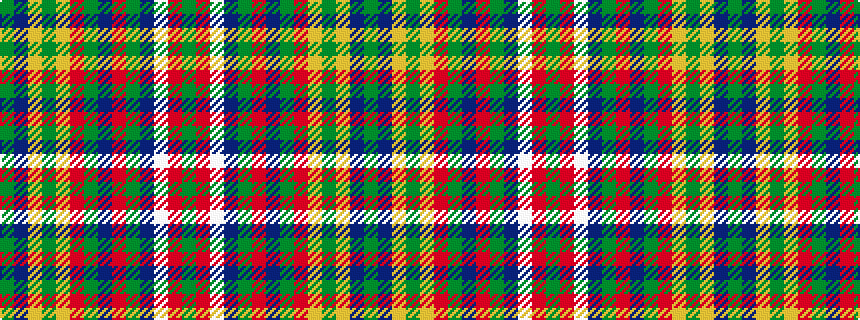 idealised woven sample of pattern GBYGYRGBRGBWRG