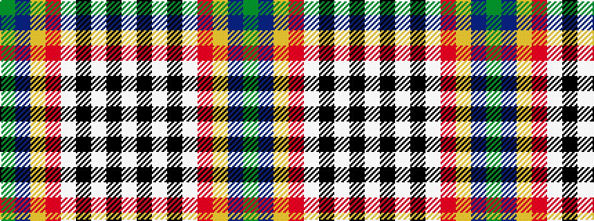 idealised woven sample of pattern GBYRWKWKW