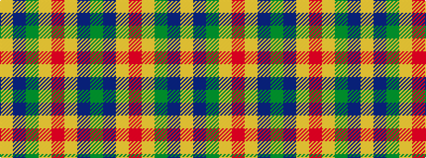 idealised woven sample of pattern GBYRYGBY
