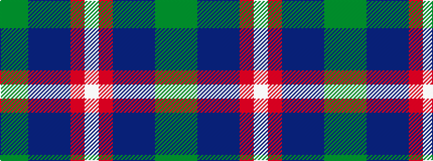 idealised woven sample of pattern GGBBBRW