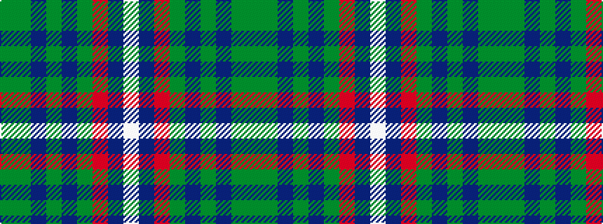 idealised woven sample of pattern GGBGBGRBW