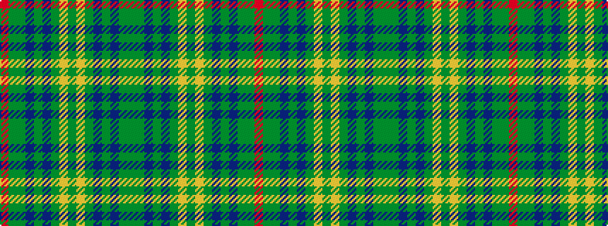 idealised woven sample of pattern GGBGBGYGYGBGBGGR
