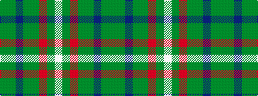 idealised woven sample of pattern GGBGGRGW