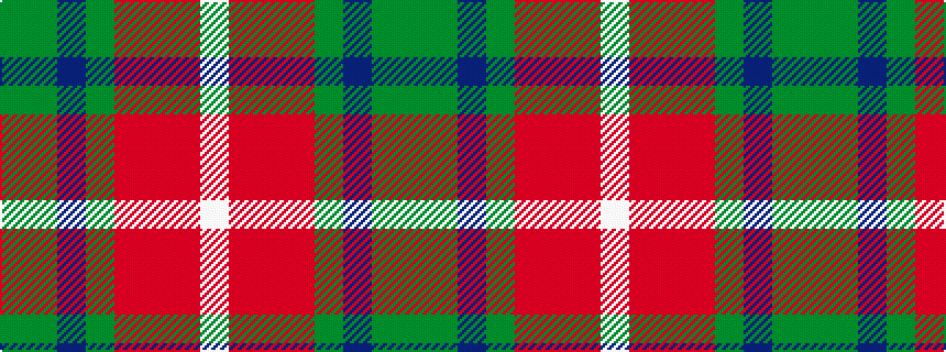 idealised woven sample of pattern GGBGRRRW