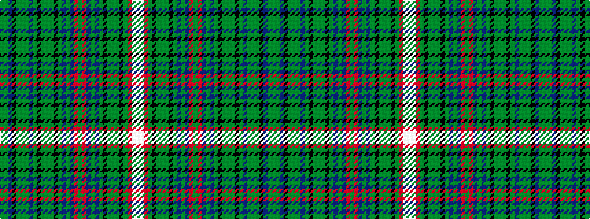 idealised woven sample of pattern GGBKGGGBGKGGGKGBGBRGRBGBGKGGGKGRWW