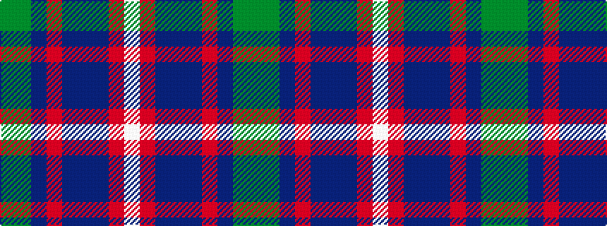 idealised woven sample of pattern GGBRBBBRW