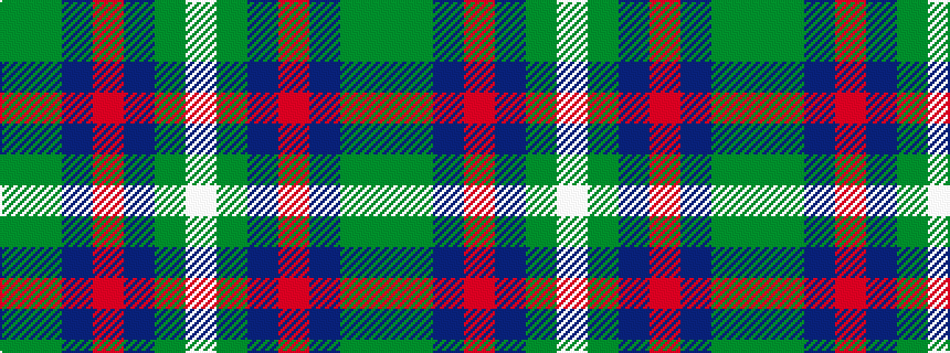 idealised woven sample of pattern GGBRBGW