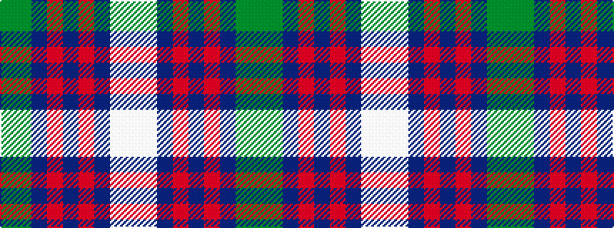 idealised woven sample of pattern GGBRBRBWW