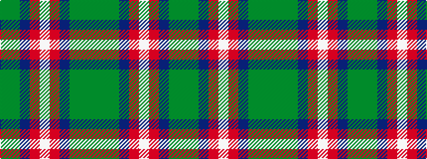 idealised woven sample of pattern GGBRWRBGGG