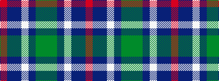 idealised woven sample of pattern GGBWBBR