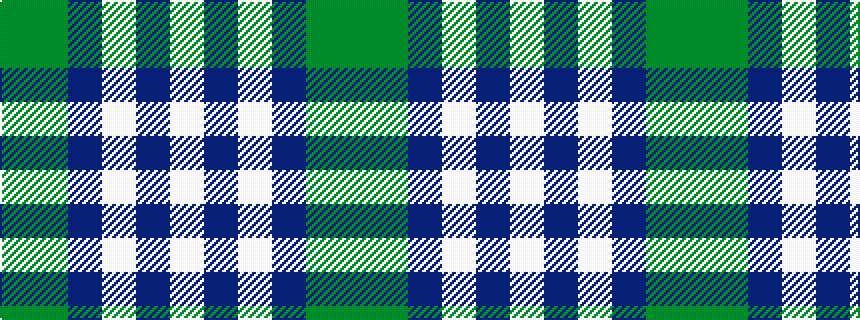 idealised woven sample of pattern GGBWBW