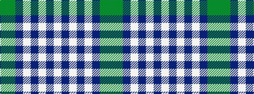 idealised woven sample of pattern GGBWBWBW