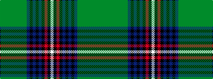 idealised woven sample of pattern GGGGGGGGGBKBKBKRKW