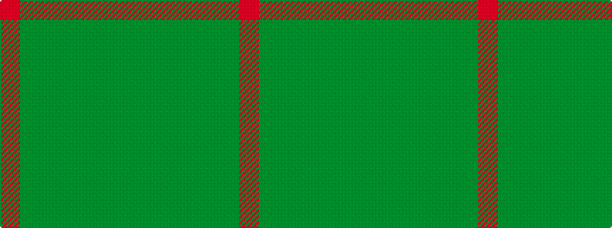 idealised woven sample of pattern GGGGGGR