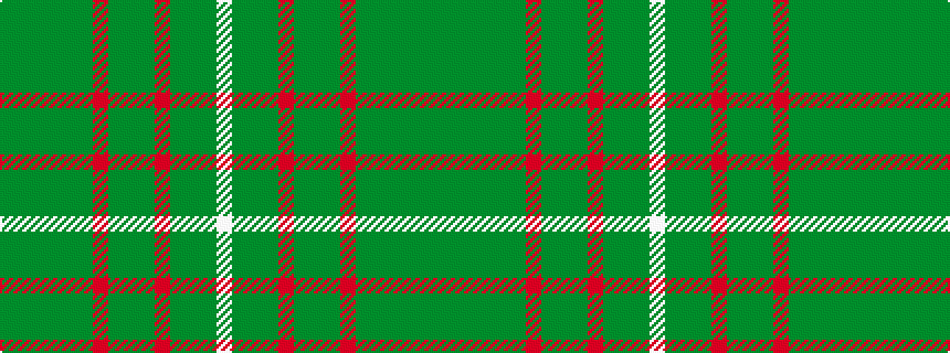 idealised woven sample of pattern GGGGGGRGGGRGGGW