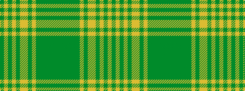 idealised woven sample of pattern GGGGGGYGYYGYGYG