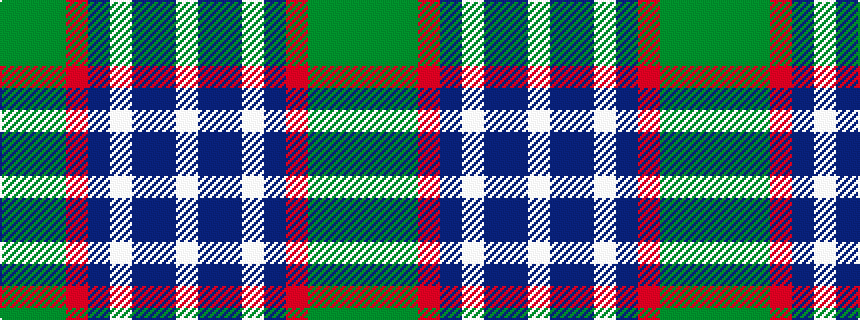 idealised woven sample of pattern GGGRBWBBW