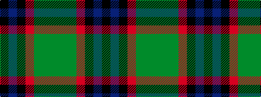 idealised woven sample of pattern GGGRKBK