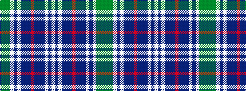 idealised woven sample of pattern GGGWBWBBBRBBBWBW