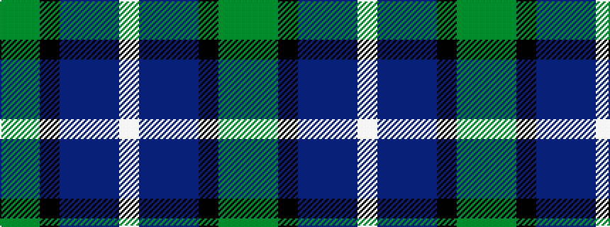 idealised woven sample of pattern GGKBBBW