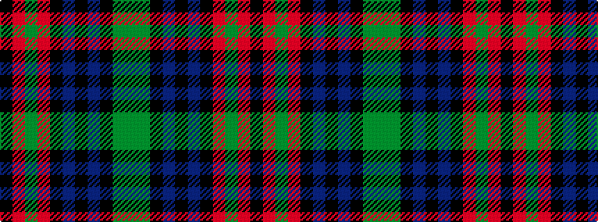 idealised woven sample of pattern GGKBKBKRGRK