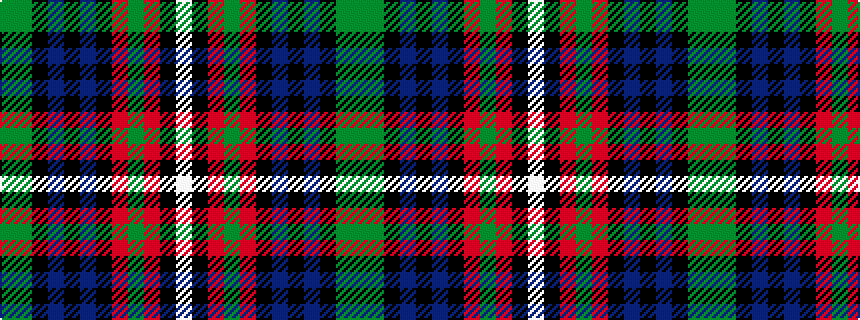 idealised woven sample of pattern GGKBKBKRGRKW