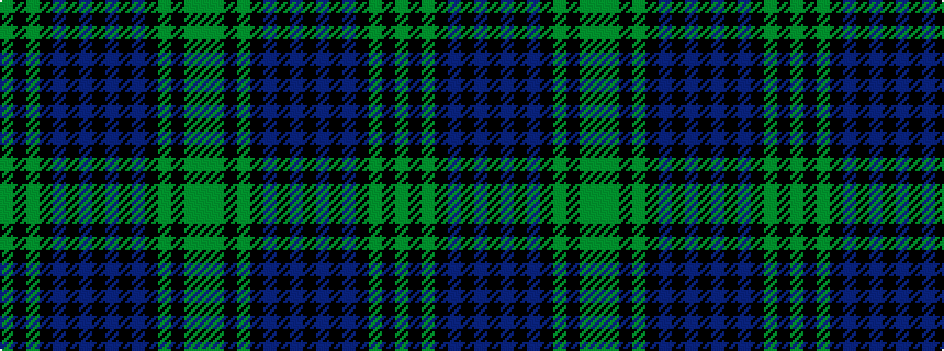 idealised woven sample of pattern GGKGKBKBKBKBKGKG