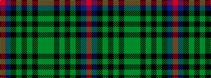 idealised woven sample of pattern GGKGKGKBR