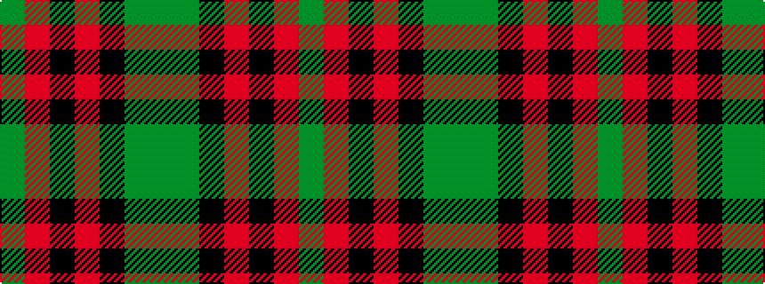 idealised woven sample of pattern GGKRKRG
