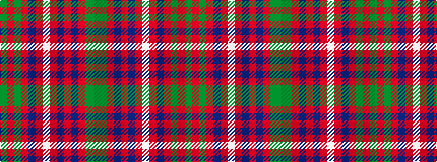idealised woven sample of pattern GGRBRBRWRBRGRG