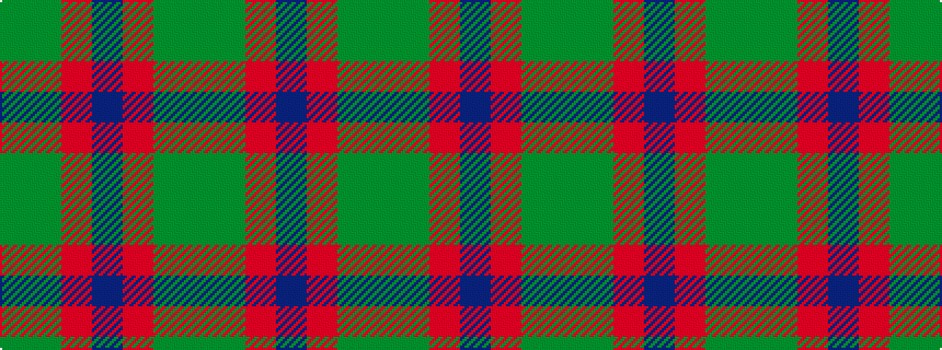 idealised woven sample of pattern GGRBRGG
