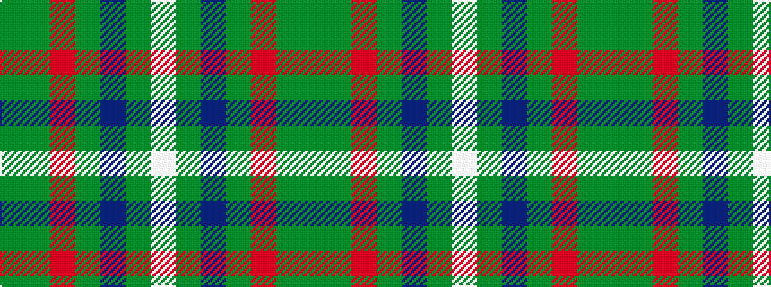 idealised woven sample of pattern GGRGBGW