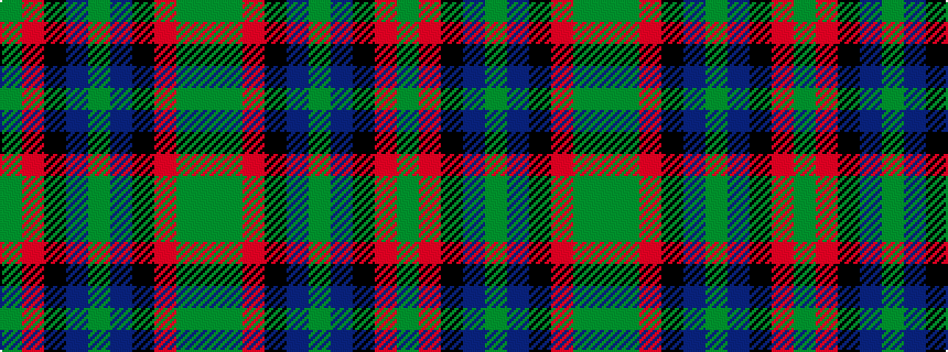 idealised woven sample of pattern GGRKBGBKRG