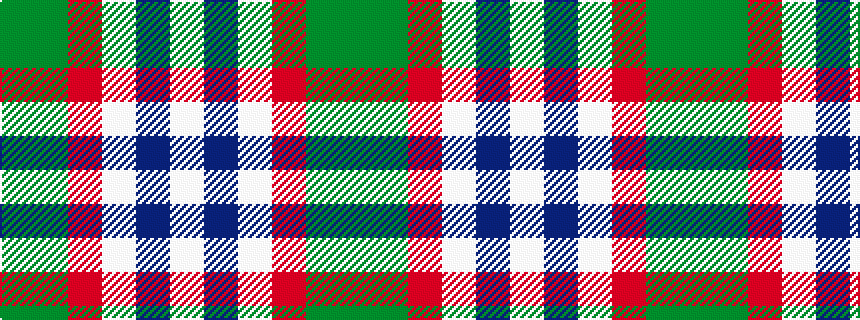 idealised woven sample of pattern GGRWBW