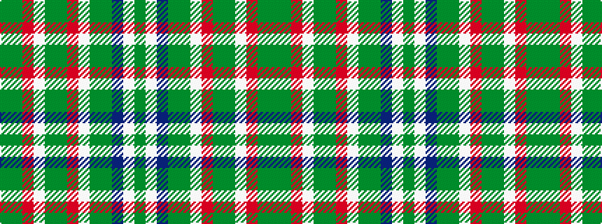 idealised woven sample of pattern GGRWGGRWGGBWG
