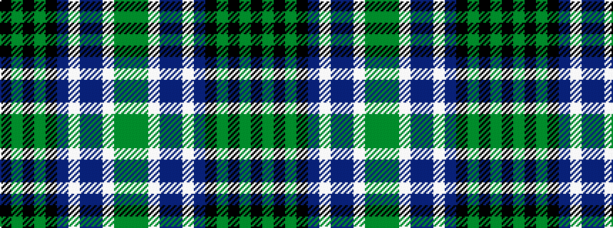 idealised woven sample of pattern GGWBBWBKGKGK