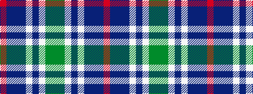 idealised woven sample of pattern GGWBWBBBR