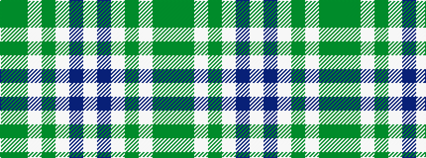 idealised woven sample of pattern GGWGWBW