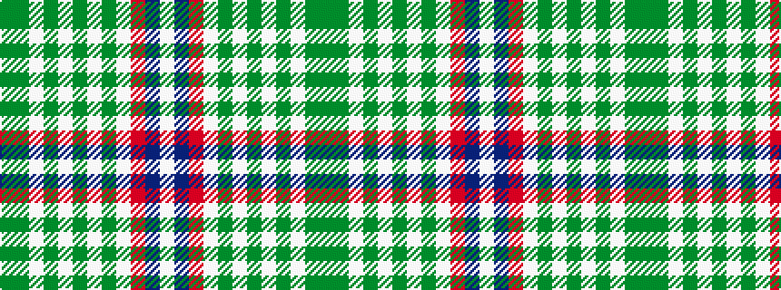 idealised woven sample of pattern GGWGWGWGWRBW