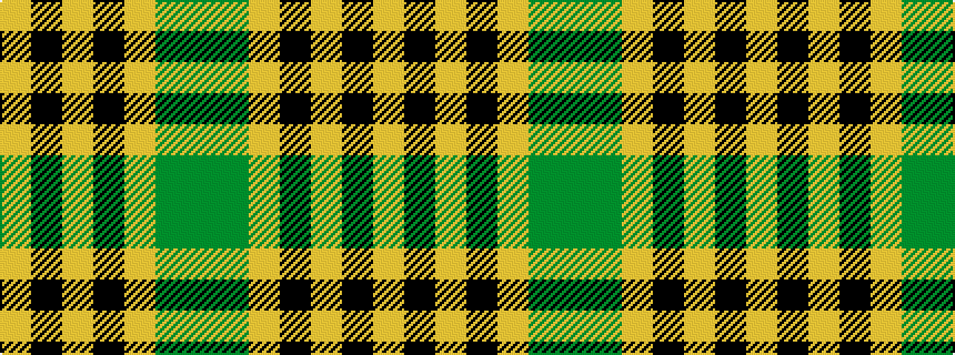 idealised woven sample of pattern GGYKYKY