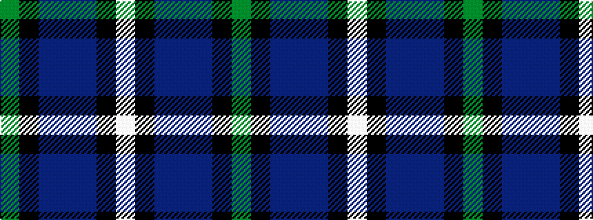 idealised woven sample of pattern GKBBBKW